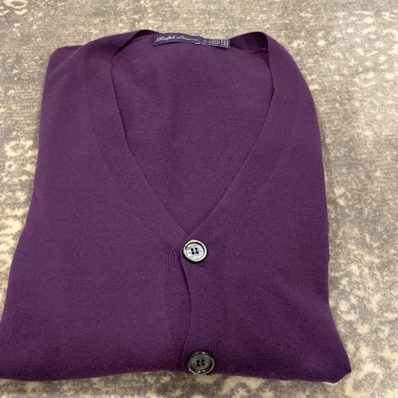 RALPH LAUREN PURPLE LABEL MENS CARDIGAN SIZE L - Picture 7 of 13